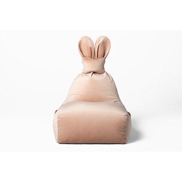 Svetloružový detský sedací vak Funny Bunny – The Brooklyn Kids-image-2