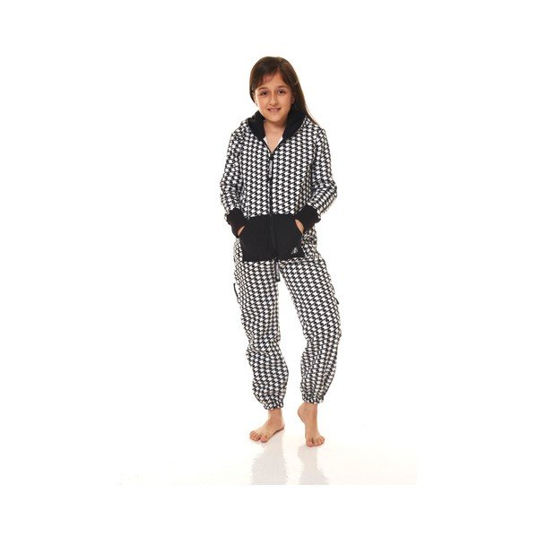 Čierno-biely detský domáci overal Streetfly, pre deti 4-5 rokov-image-3