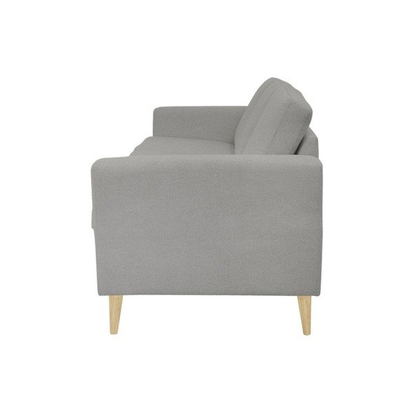 Svetlosivá trojmiestna pohovka s prírodnými nohami Helga Interiors Alex-image-1
