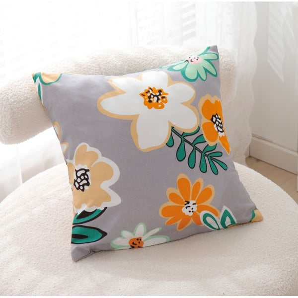 Oranžovo-sivé trojdielne obliečky na jednolôžko z mikrosaténu 140x200 cm Grace – My House-image-2