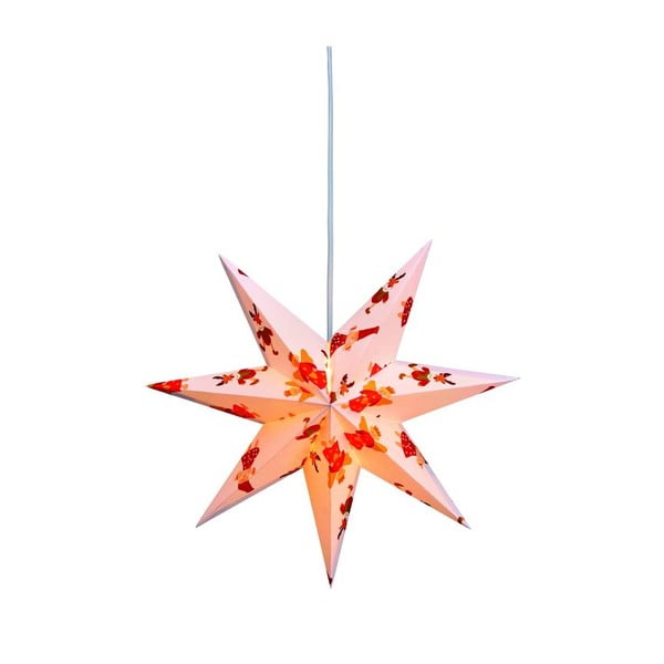 Závesná svietiaca hviezda Lu, Ø45 cm, farebná