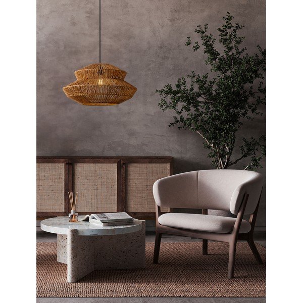 Povrazové závesné svietidlo v prírodnej farbe ø 50 cm Nua – Nova Luce-image-2