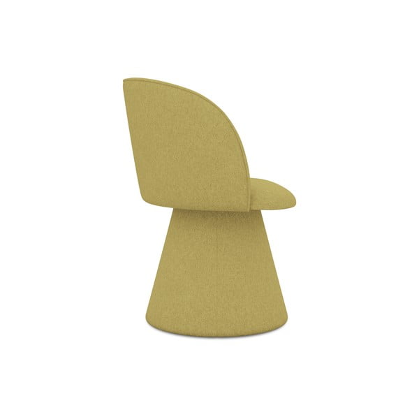 Žlté čalúnené jedálenské kreslo Maia – Makamii-image-2