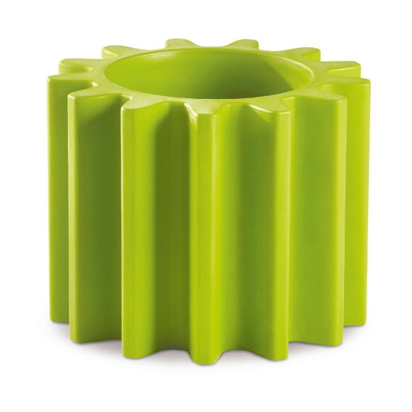 Zelený kvetináč/stolička Slide Gear, 55 x 43 cm