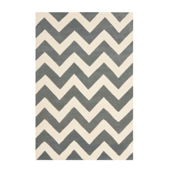 Vlnený koberec Crosby Middle Grey, 121x182 cm