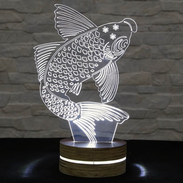 3D stolová lampa Big Fish