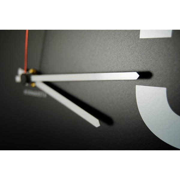 Nástenné hodiny dESIGNoBJECT.it Number Line Black, 50 x 50 cm-image-4