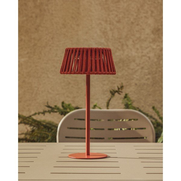 LED stolové/prenosné vonkajšie svietidlo so solárnym panelom (výška  30 cm) Aldet – Kave Home-image-1