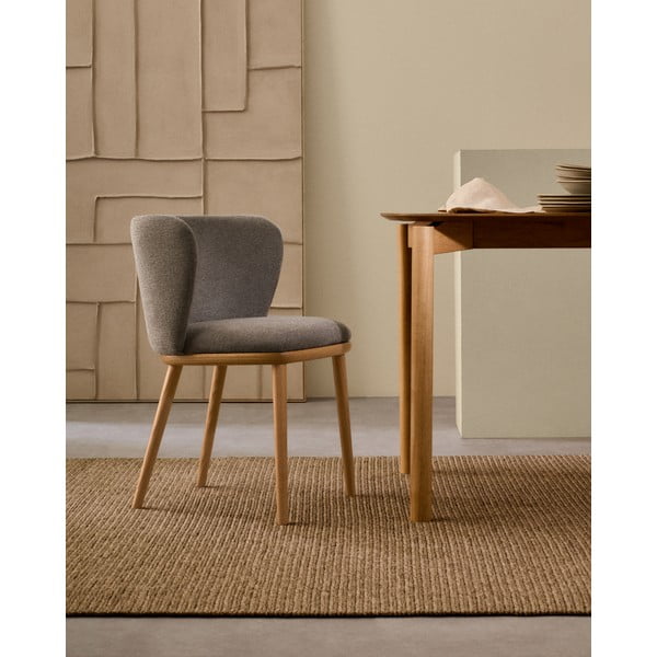 Svetlohnedé čalúnené jedálenské kreslo Ciselia – Kave Home-image-1