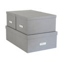 Súprava 3 sivých úložných škatúľ Bigso Box of Sweden Inge