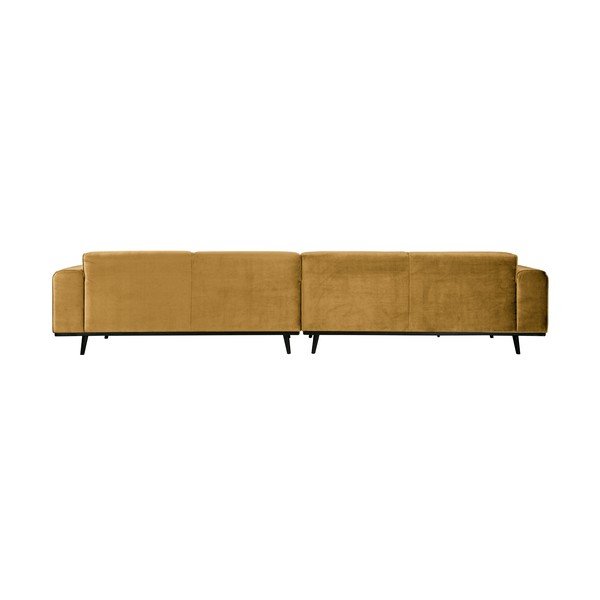 Medovožltá zamatová pohovka BePureHome Statement, 372 cm-image-2