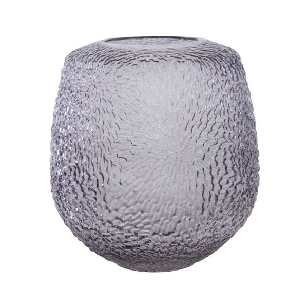 Sivá sklenená váza Premier Housewares Colbie, výška 21,5 cm