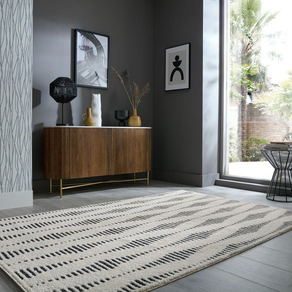 Krémovobiely koberec 200x290 cm Knot – Flair Rugs-image-1