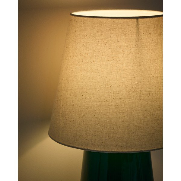 Zelená/slonovinová keramická stolová lampa (výška  45,5 cm) Odra – Kave Home-image-2