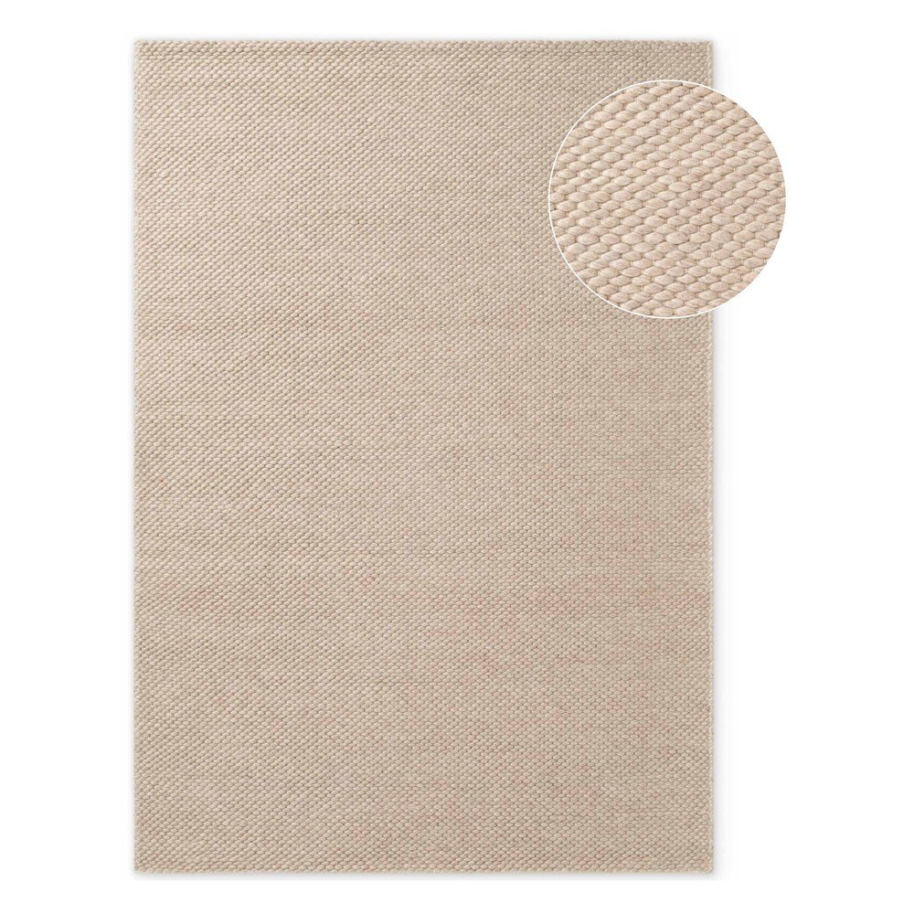 E-shop Béžový ručne tkaný vlnený koberec 140x200 cm Lyon Beans – Elle Decoration
