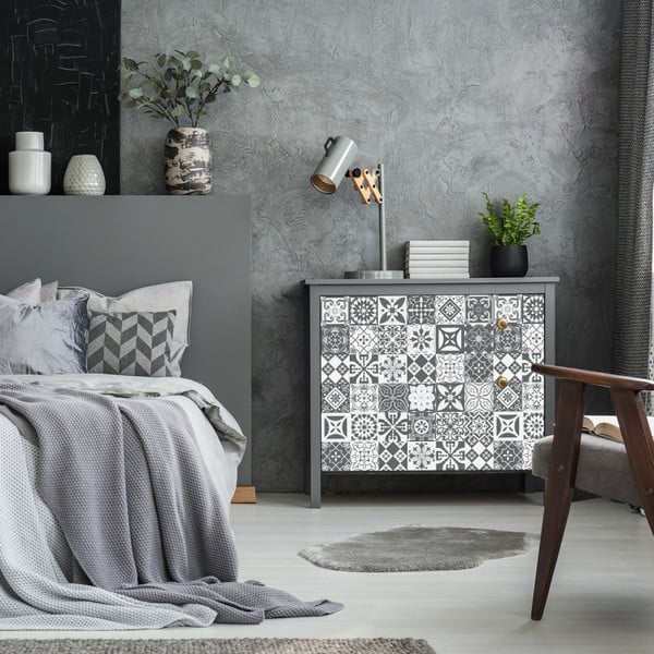 Sada 30 samolepiek na nábytok Ambiance Tiles Stickers For Furniture Pasqualine, 15 × 15 cm