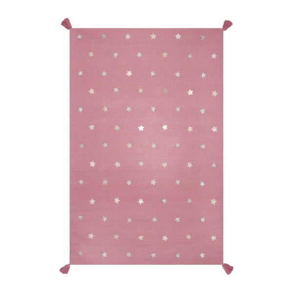 Ručne tkaný ružový koberec Art For Kids Voyage, 110 × 160 cm