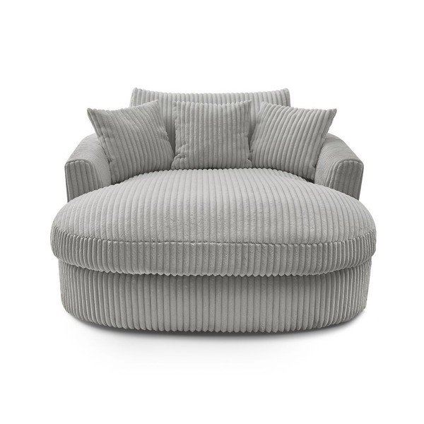 Sivé menčestrové kreslo Belem – Bobochic Paris-image-3