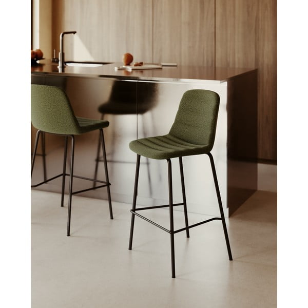 Tmavozelené barové stoličky v súprave 2 ks 92,5 cm Zunilda – Kave Home-image-1