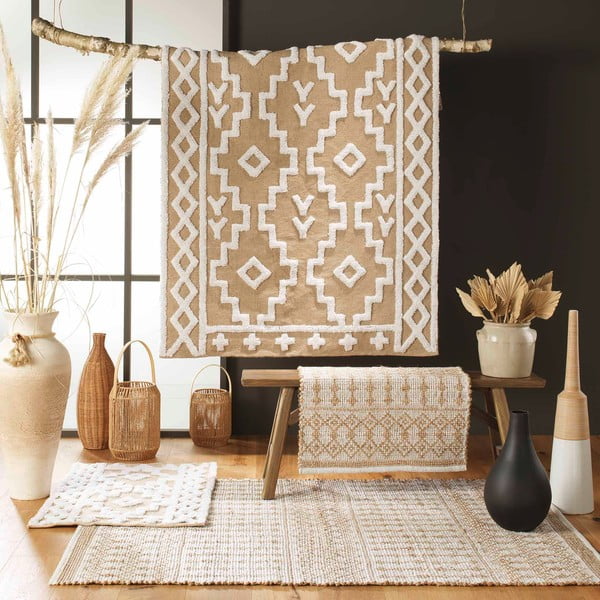 Béžový koberec s prímesou juty 120x170 cm Medine – douceur d'intérieur-image-1