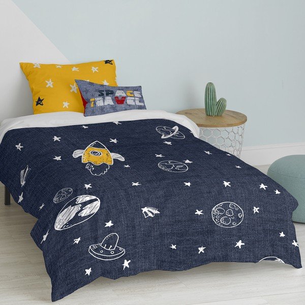Bavlnená detská obliečka na jednolôžko 140x200 cm Starspace – Mr. Fox-image-2