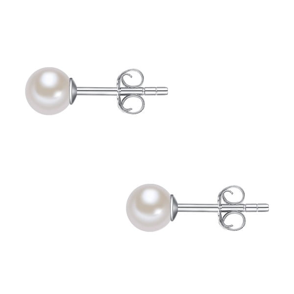 Náušnice s bielou perlou Chakra Pearls