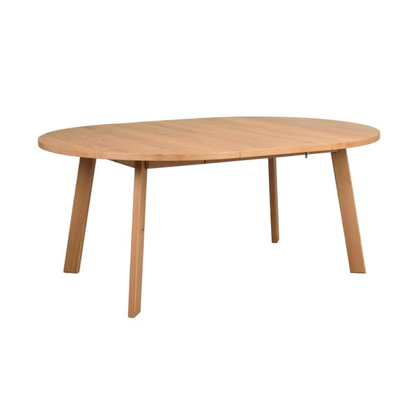 Okrúhly rozkladací jedálenský stôl v dekore duba v prírodnej farbe ø 130 cm Glenside – Rowico-image-2