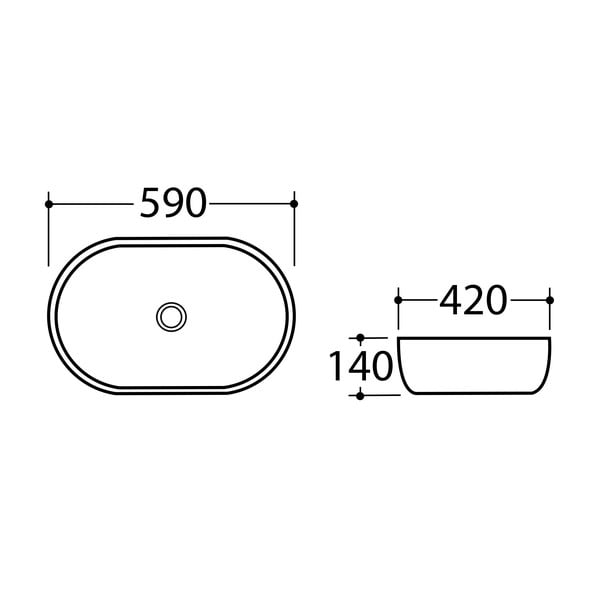Biele keramické umývadlo 59x42 cm Dalma – Sapho-image-4