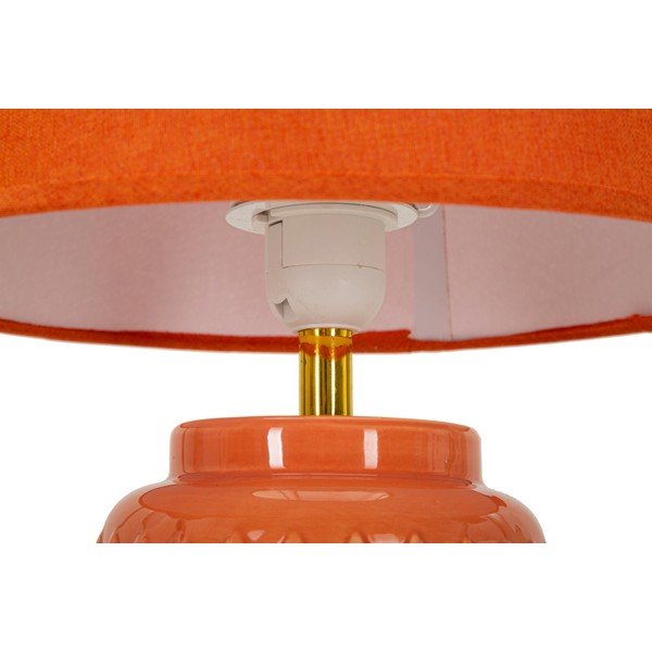Oranžová keramická stolová lampa s textilným tienidlom (výška  44 cm) – Mauro Ferretti-image-4