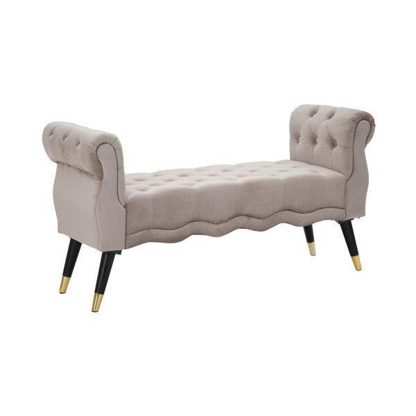 Taupe zamatová lavica Paris – Mauro Ferretti-image-2