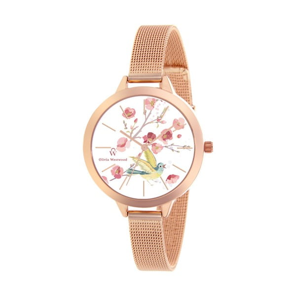 Dámske hodinky s remienkom vo svetloružovej farbe Olivia Westwood Gulore