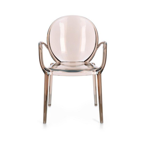 Svetlohnedá plastová záhradná stolička Camilla – Bizzotto-image-2