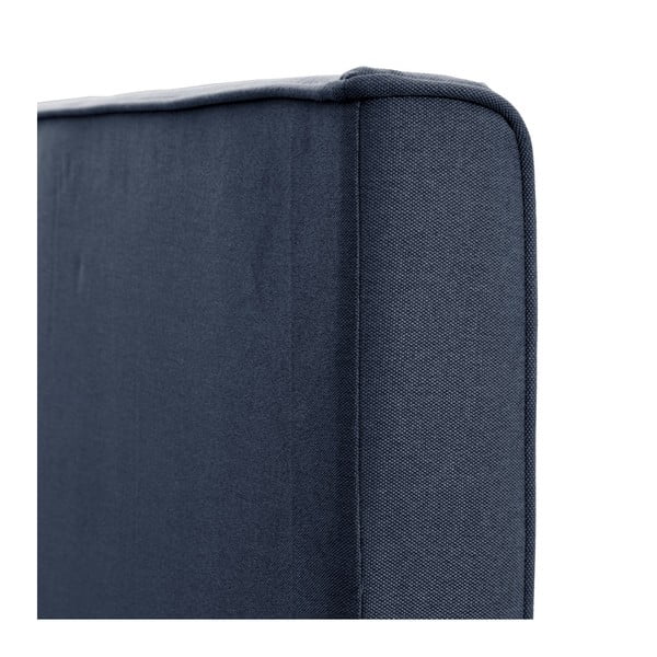 Modrá posteľ s čiernymi nohami Vivonita Kent, 160 × 200 cm-image-1