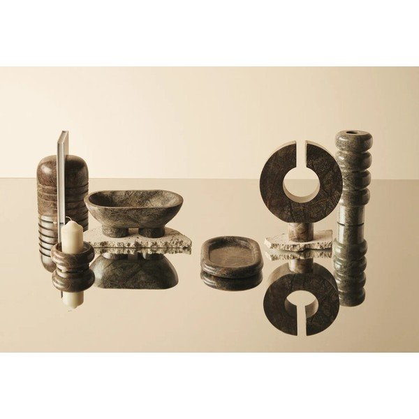 Zelená mramorová váza (výška  25 cm) Fazio – Premier Housewares-image-2