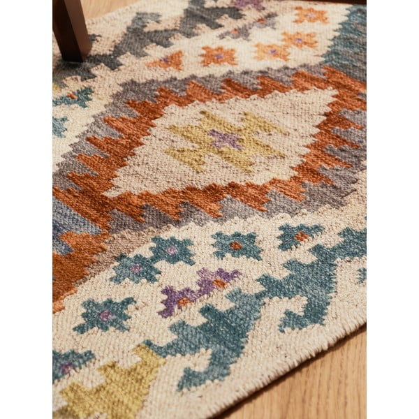 Obojstranný ručne tkaný vlnený behúň 60x190 cm Kamal Oasis – Nouristan-image-4