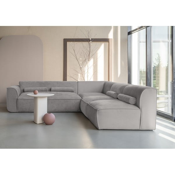 Svetlosivá rohová pohovka (pravý roh) Flex Felix – Miuform-image-1