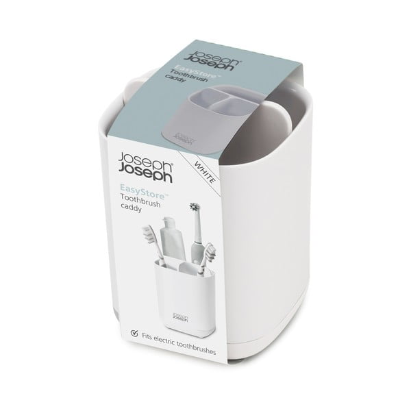 Biely stojan na zubné kefky Joseph Joseph EasyStore-image-4