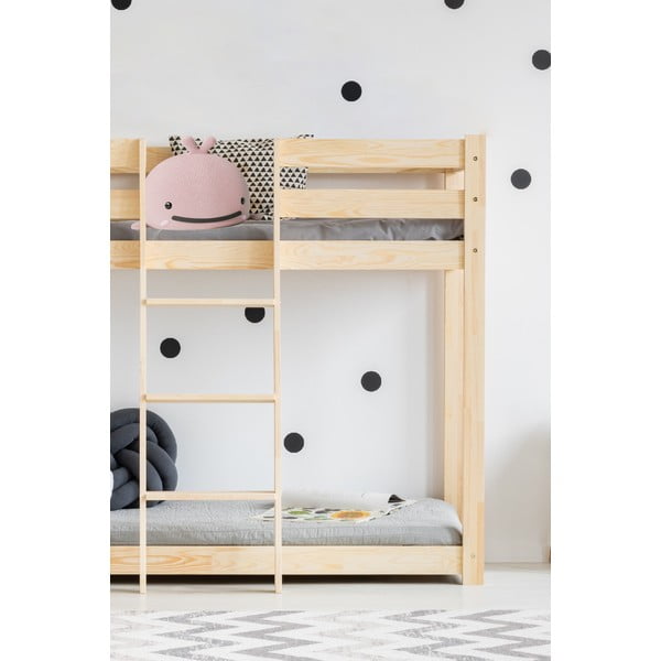 Poschodová detská posteľ z borovicového dreva 90x190 cm CLP - Adeko-image-2