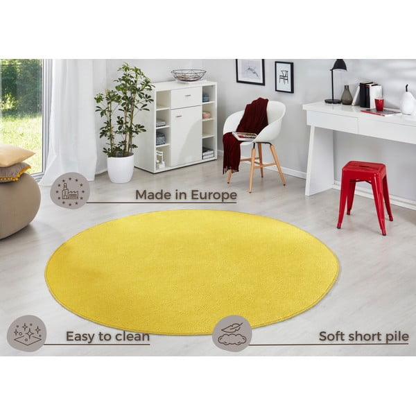 Žltý okrúhly koberec ø 133 cm Fancy – Hanse Home-image-4