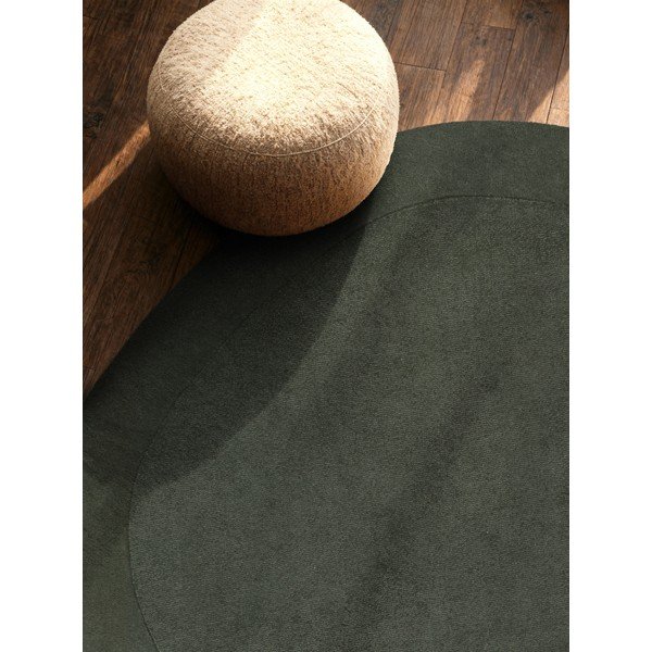 Tmavozelený ručne tkaný okrúhly koberec s prímesou vlny ø 160 cm Kari Organic – Villeroy&Boch-image-2