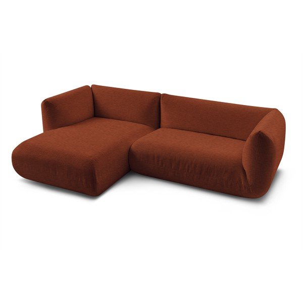 Oranžová menčestrová rohová pohovka (ľavý roh) Lecomte - Bobochic Paris-image-4