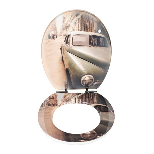 WC sedadlo s jednoduchým zatváraním Wenko Old Time Car, 44,5 × 38 cm-image-1