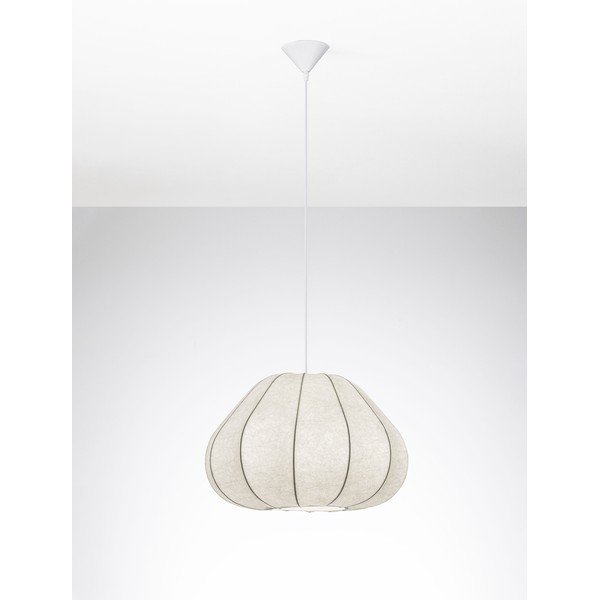 Matne biele látkové závesné svietidlo ø 50 cm Bora – Nova Luce-image-4