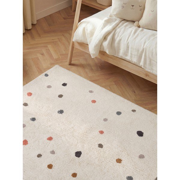 Krémovobiely prateľný/ručne tkaný bavlnený detský koberec 140x200 cm Snuggle Pippo – Hanse Home-image-4