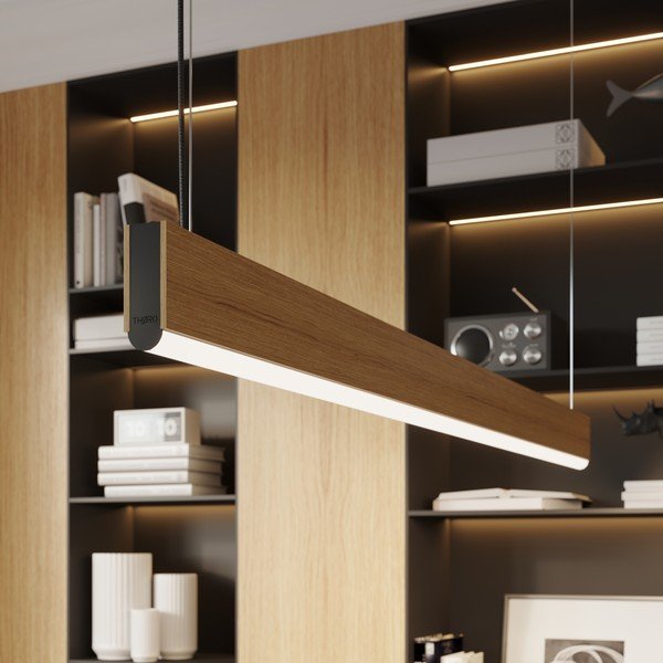 LED závesné svietidlo z masívneho dreva v prírodnej farbe LYKKE – Thoro-image-3
