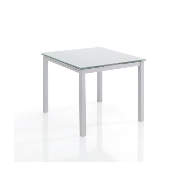 Rozkladací jedálenský stôl so sklenenou doskou 90x90 cm New Daily – Tomasucci