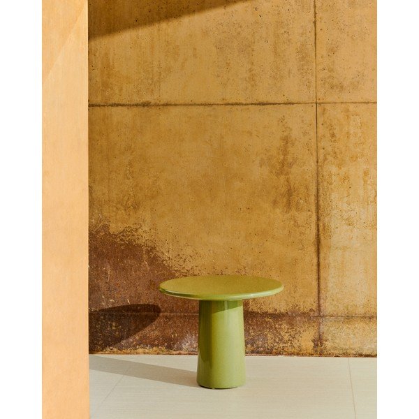 Betónový okrúhly Záhradný konferenčný stolík ø 65 cm Albanella – Kave Home-image-1