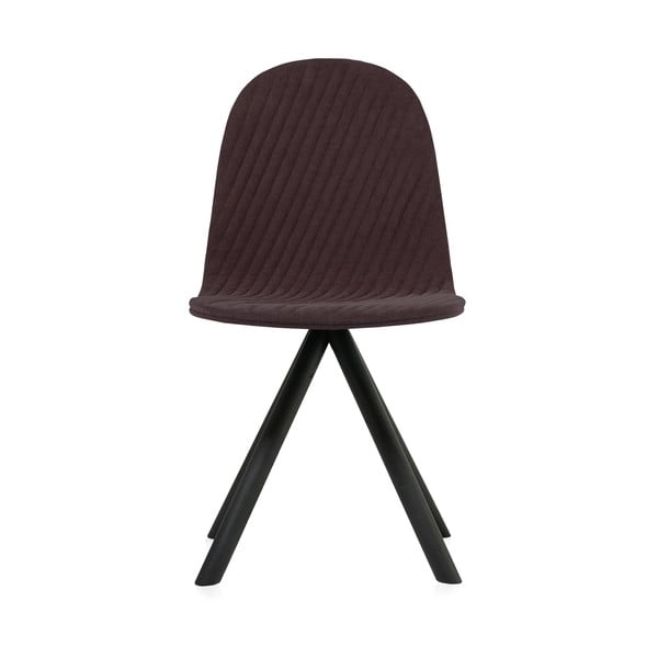Hnedá stolička s čiernymi nohami IKER Mannequin Stripe