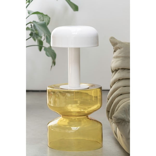 Sklenený okrúhly odkladací stolík ø 35 cm Doble  – Leitmotiv-image-1