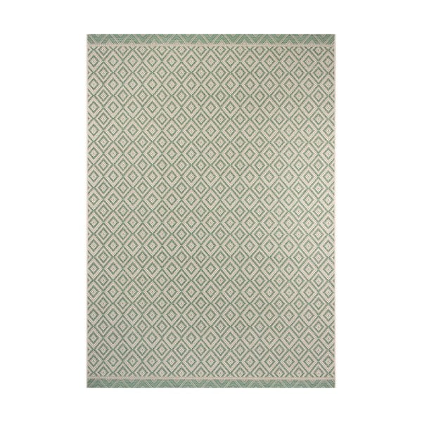 Zeleno-béžový vonkajší koberec Ragami Porto, 70 x 140 cm